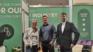 On the picture, from Sylvania Karin Looshorn, Sales Manager, Pascal Evers, Business Development Manager and Petr Kirpeit