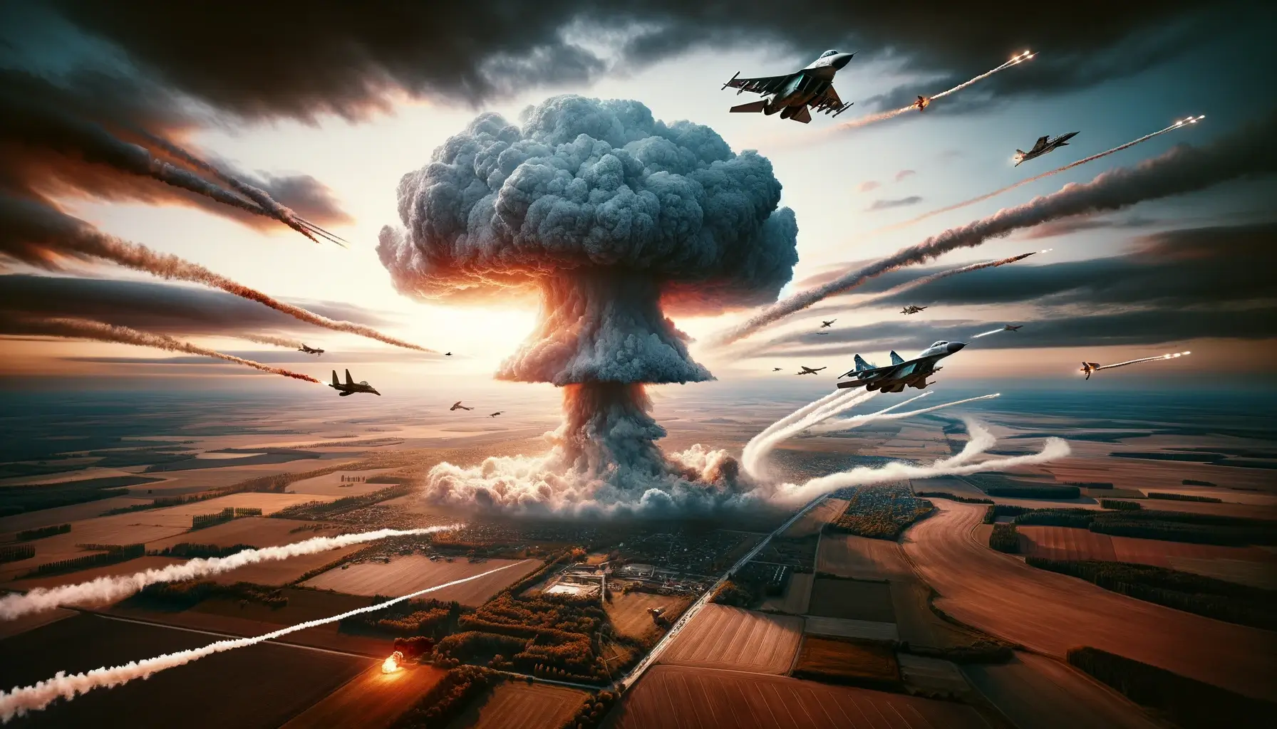 Der dritte Weltkrieg, Illustration aus Sicht von künstlicher Intelligenz
